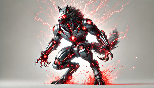 red robot werewolf battel