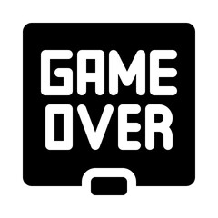 Game over glyph icon