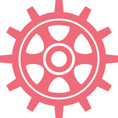 Obraz premium lite red gear hand drawn vector image with PNG Transparent background