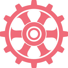 Obraz premium lite red gear hand drawn vector image with PNG Transparent background