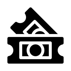 Ticket glyph icon