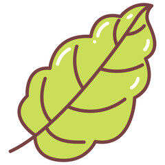 Cute Tropical Leaf Vector Illustration