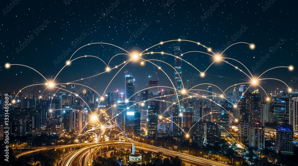Poster the integration of 5g wireless networks, high-speed internet, cloud computing, and connect diagram t