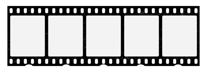 Film strips mockup templates of old retro film frame with shadow on background. Video or movie film vintage analog cinema, photograph camera film strip. Trendy editable camera roll social stories