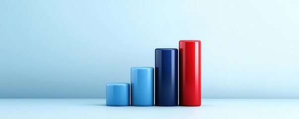 Sidebyside bar graph comparing projected revenue and actual reconciled revenue, with discrepancies highlighted in red, 3D illustration