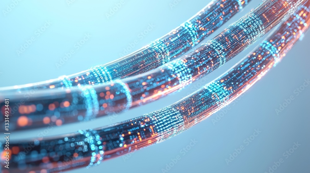Poster cyber networks, comprising data channels and cables, form the backbone of the internet, enabling the