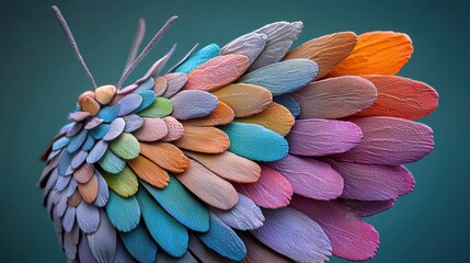 Obraz premium Colorful wooden butterfly art, AI generated.