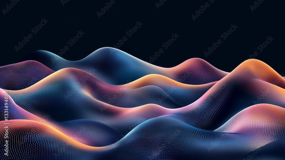 Aufkleber this background showcases a futuristic sci-fi setting with a 3d abstract technology design, glowing 
