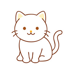 Obraz premium cat, cartoon, animal, vector, kitten, cute, illustration, pet, kitty, character, mammal, cats, domestic, feline, animals, art, funny, drawing, happy, fun, design, pets, smile, fur, dog