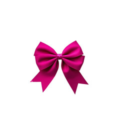 Fototapeta premium pink bow isolated on white background