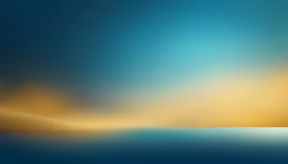 Fototapeta premium Subtle blue gradient blur background with a hint of golden light, creating an elegant and calming atmosphere