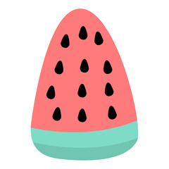 Cute Watermelon Icon Vector Illustration