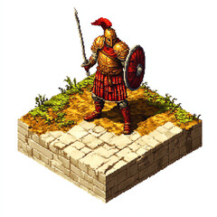 Obraz premium Isometric Pixel Art Monster – 2D Game Asset for RPGs & Dungeon Crawlers