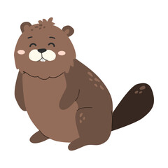 Adorable forest animal cartoon design for nature-themed projects and children's decor.