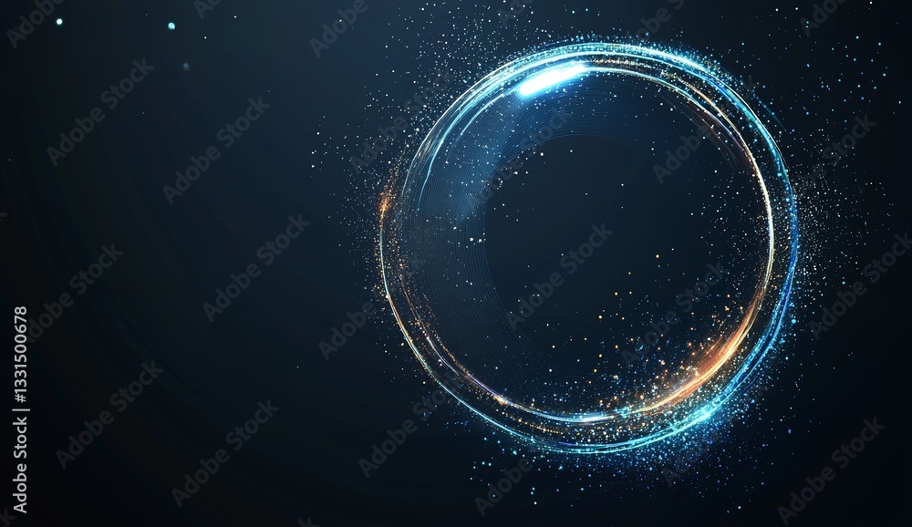 Poster in the future, technology will be characterized by a digital interface with holograms, abstract back
