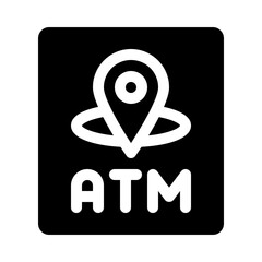 Atm location glyph icon