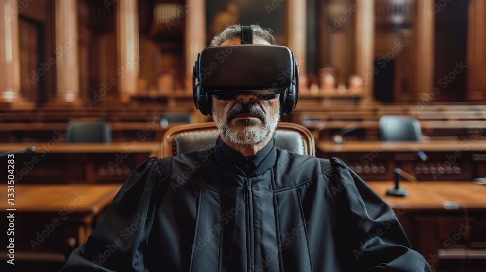 Poster virtual reality trial in a judiciary setting with a judge using immersive technology