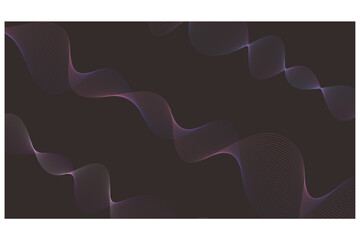 Abstract Flowing Wave Lines Pattern on Dark Background - Vibrant Modern Art