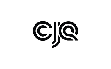 CJE Creative Unique Modern Letter Logo Design. Stylized logo featuring a unique letter design, presenting abstract minimalist aesthetics and modern appeal.