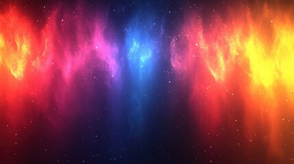 Naklejka premium Cosmic canvas with vibrant nebulas and shimmering stardust display, stunning