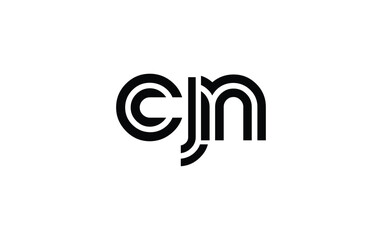 CJN Creative Unique Modern Letter Logo Design. Stylized logo featuring a unique letter design, presenting abstract minimalist aesthetics and modern appeal.