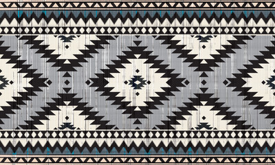 Navajo tribal vector seamless pattern. Native American ornament. Ethnic South Western decor style. Boho geometric ornament. Vector seamless pattern. Mexican blanket, rug. Woven carpet illustration
