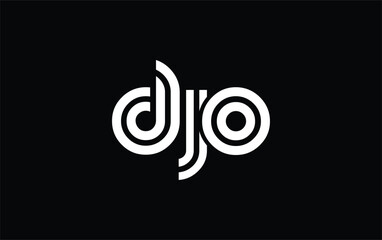 DJO Creative Unique Modern Letter Logo Design. Stylized logo featuring a unique letter design, presenting abstract minimalist aesthetics and modern appeal. © Mahamud
