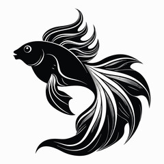 Fototapeta premium Fish vector on white background