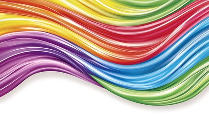 Colorful flowing paint swirls across a white background, creating vibrant abstract designs for art