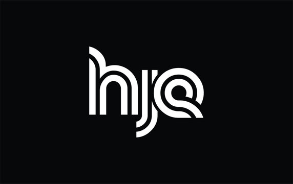 HJE Creative Unique Modern Letter Logo Design. Stylized logo featuring a unique letter design, presenting abstract minimalist aesthetics and modern appeal.