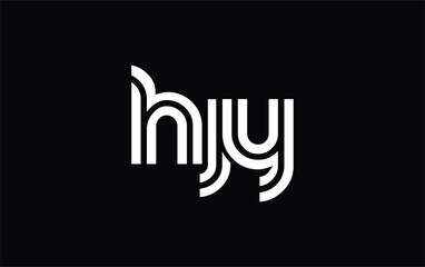 HJY Creative Unique Modern Letter Logo Design. Stylized logo featuring a unique letter design, presenting abstract minimalist aesthetics and modern appeal.