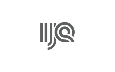 IJE Creative Unique Modern Letter Logo Design. Stylized logo featuring a unique letter design, presenting abstract minimalist aesthetics and modern appeal.