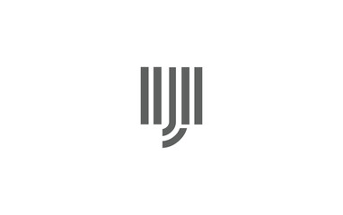 IJI Creative Unique Modern Letter Logo Design. Stylized logo featuring a unique letter design, presenting abstract minimalist aesthetics and modern appeal.