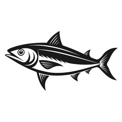 Obraz premium Fish vector on white background