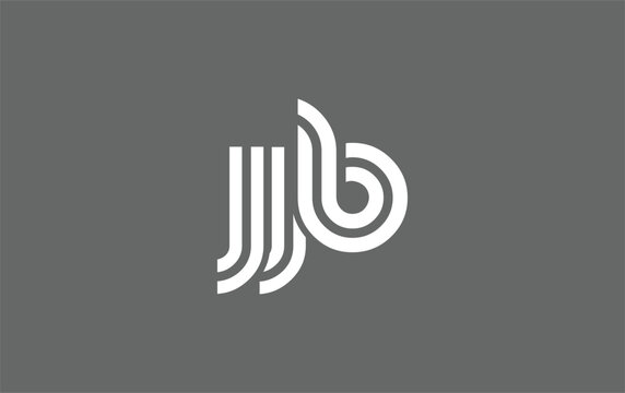 JJB Creative Unique Modern Letter Logo Design. Stylized logo featuring a unique letter design, presenting abstract minimalist aesthetics and modern appeal.