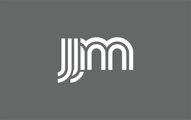 JJM Creative Unique Modern Letter Logo Design. Stylized logo featuring a unique letter design, presenting abstract minimalist aesthetics and modern appeal.