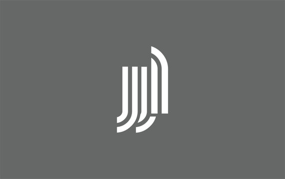 JJL Creative Unique Modern Letter Logo Design. Stylized logo featuring a unique letter design, presenting abstract minimalist aesthetics and modern appeal.