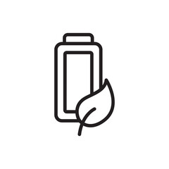 Green Battery Line Icon