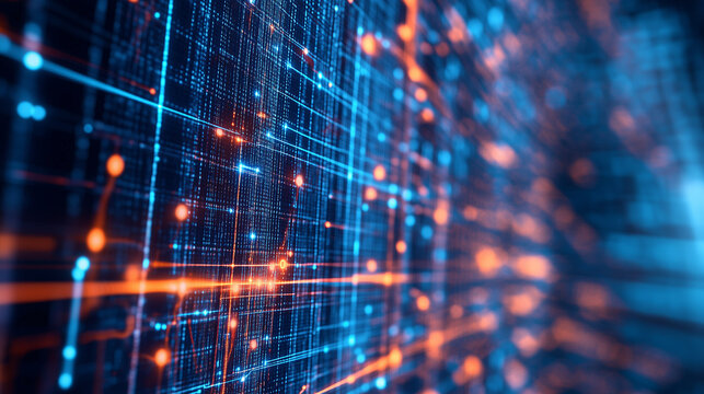 abstract technology background with binary code