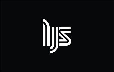 LJS Creative Unique Modern Letter Logo Design. Stylized logo featuring a unique letter design, presenting abstract minimalist aesthetics and modern appeal.