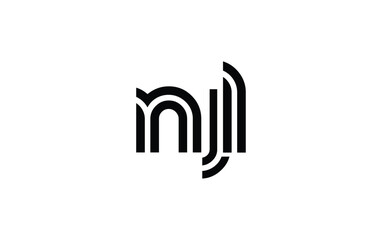 NJL Creative Unique Modern Letter Logo Design. Stylized logo featuring a unique letter design, presenting abstract minimalist aesthetics and modern appeal.