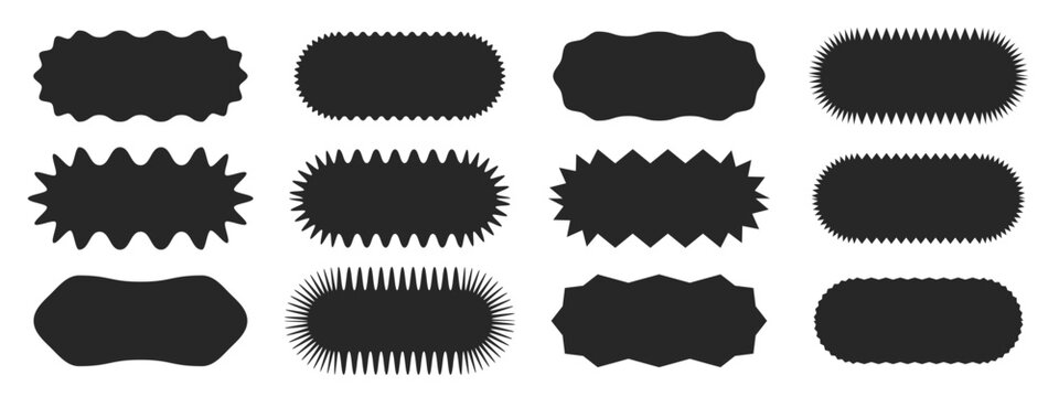 Retro brutalist elements geometric symbols collection for abstract graphic