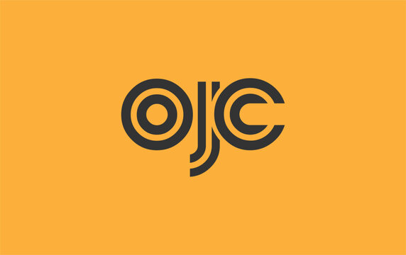 OJC Creative Unique Modern Letter Logo Design. Stylized logo featuring a unique letter design, presenting abstract minimalist aesthetics and modern appeal.