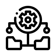 Microservices line icon