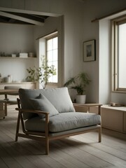 Fototapeta premium modern living room with fireplace