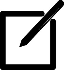 Ícone Minimalista - EDITAR, EDIT, alterar, lapis no quadrado, para Interfaces, Aplicativos, Web, Tecnologia e Design