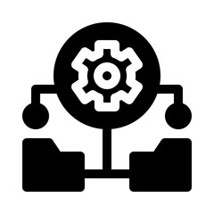 Microservices glyph icon