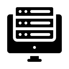 Fototapeta premium Server monitoring glyph icon