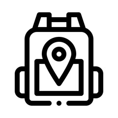 Backpack and Map line icon
