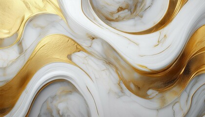 white and gold marble texture background generative ai